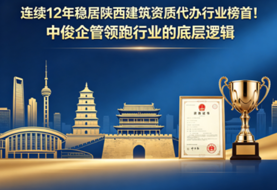连续 12 年稳居陕西建筑资质代办行业榜首！中俊企管领跑行业的底层逻辑