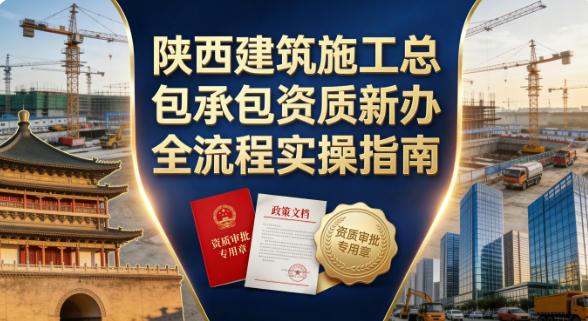西安建筑资质新办实操指南｜2026年陕西建筑工程总承包乙级资质办理全流程