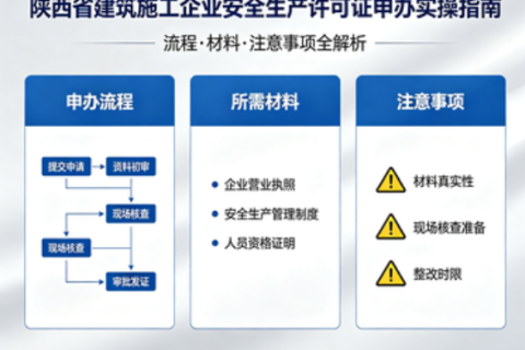 陕西省建筑施工企业安全生产许可证申办全流程指南