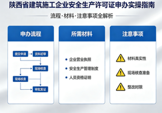 【实操指南】陕西省建筑施工企业安全生产许可证申办全流程实操指南